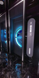 炫酷科技感的电子门设备展示