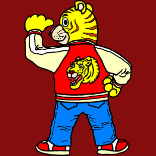 卡通斑马人穿着个性服饰