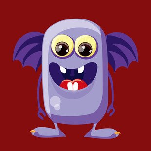 紫色小怪兽萌趣来袭