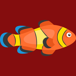 卡通小丑鱼图案设计