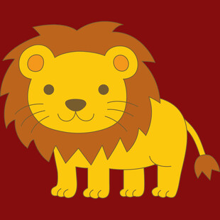可爱卡通狮子形象