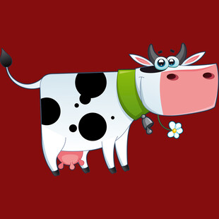可爱卡通奶牛形象