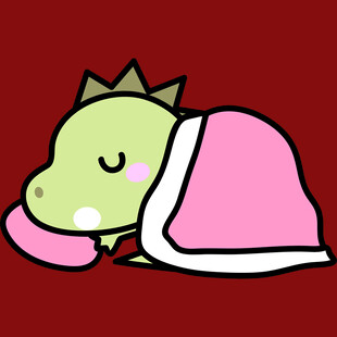 熟睡的卡通小恐龙