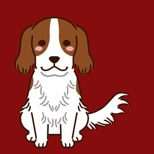 可爱坐立小狗卡通形象