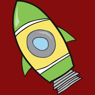 卡通火箭插画