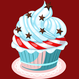 梦幻星空纸杯蛋糕