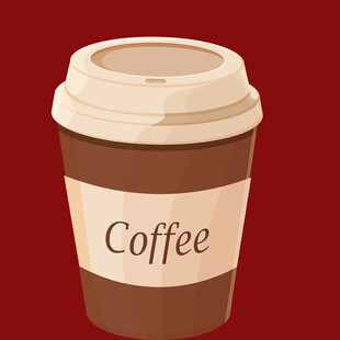 纸杯装的热咖啡
