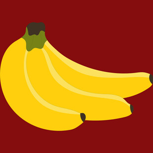 三根黄色香蕉插画