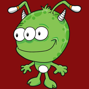 可爱绿色小怪物