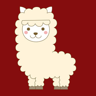可爱卡通羊驼形象设计