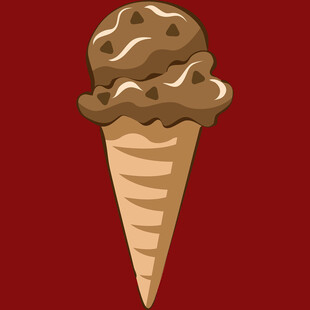 巧克力冰淇淋甜筒