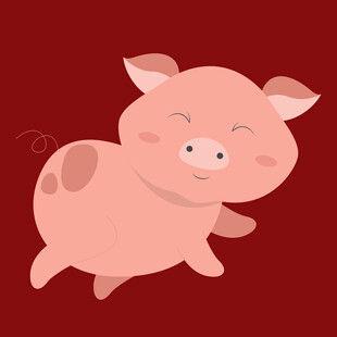 可爱小猪卡通形象