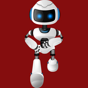 可爱白色机器人