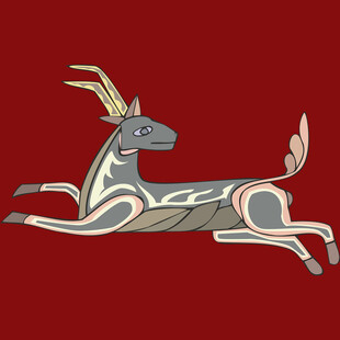 奔跑的羚羊图案