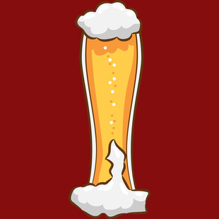 满溢的啤酒杯