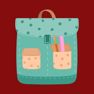 可爱波点风学生书包