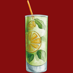 清新柠檬薄荷冰饮