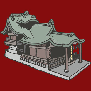 日式传统建筑模型