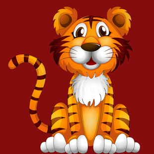 可爱卡通小老虎形象