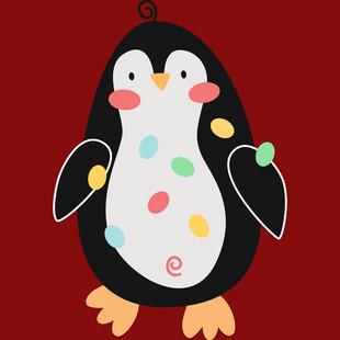 可爱斑点企鹅挂饰