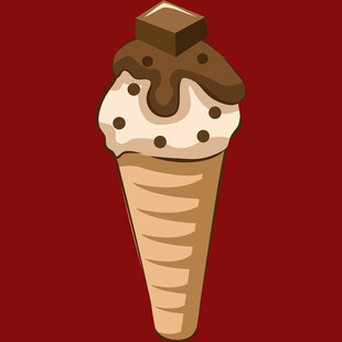 巧克力冰淇淋甜筒