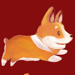 奔跑的可爱柯基犬