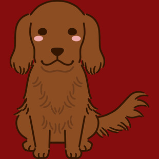 可爱棕色小狗卡通形象