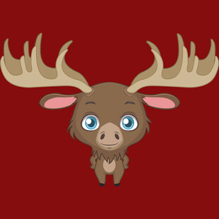 可爱卡通驯鹿头像