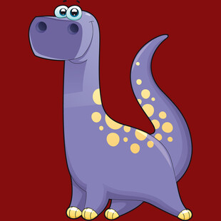 紫色斑点卡通恐龙形象
