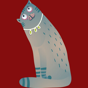 戴项链的俏皮猫咪