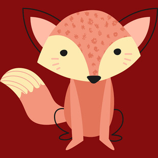 可爱小狐狸插画