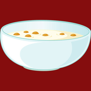 一碗美味的谷物牛奶