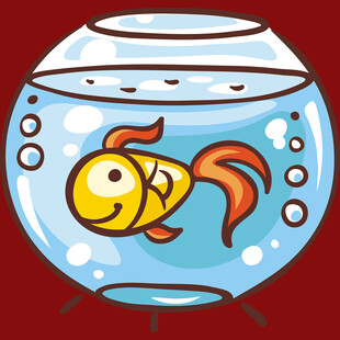 鱼缸中的可爱小金鱼