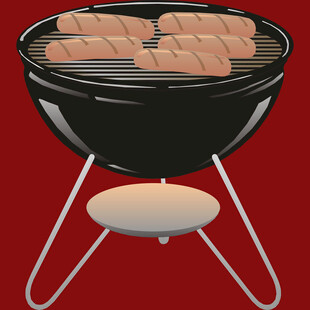 黑色烤架上的美味烤肉