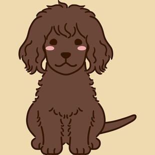 可爱棕色小狗卡通形象