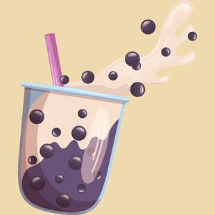 蓝莓饮品气泡涌动瞬间