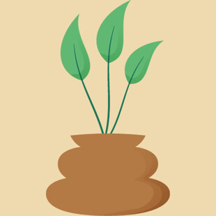 盆栽绿植简约清新小景