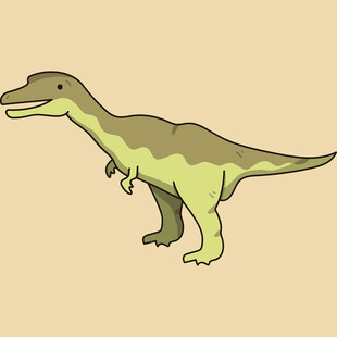卡通风格的绿色恐龙形象