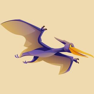 飞翔的紫色翼龙
