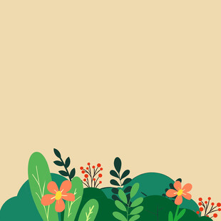 清新花草植物背景图
