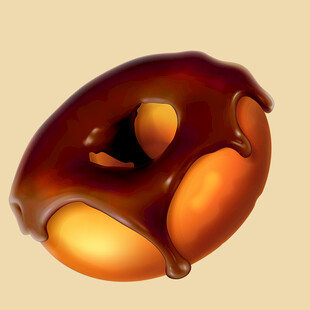 巧克力淋面甜甜圈