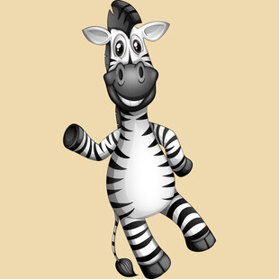可爱斑马卡通形象