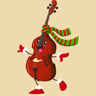 可爱小提琴卡通形象