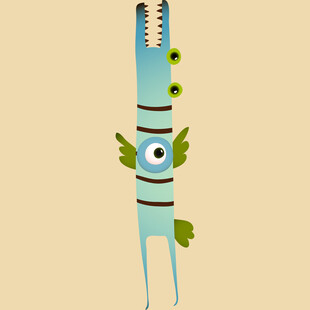 卡通风格的蓝色神秘生物