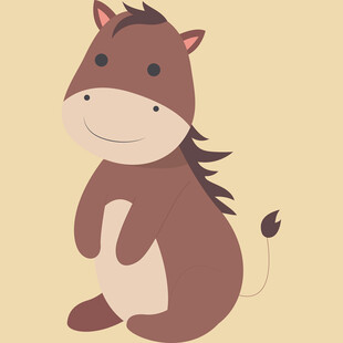 可爱小马卡通形象