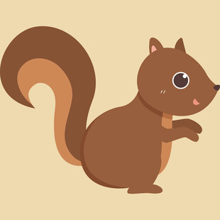 可爱松鼠卡通形象