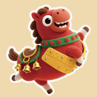 欢乐小马持礼盒贺节日