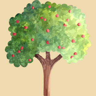 硕果累累的苹果树