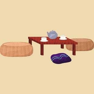 日式茶室场景布置