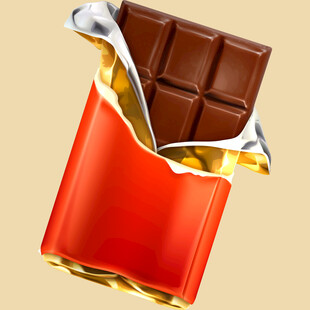 红色包装的美味巧克力